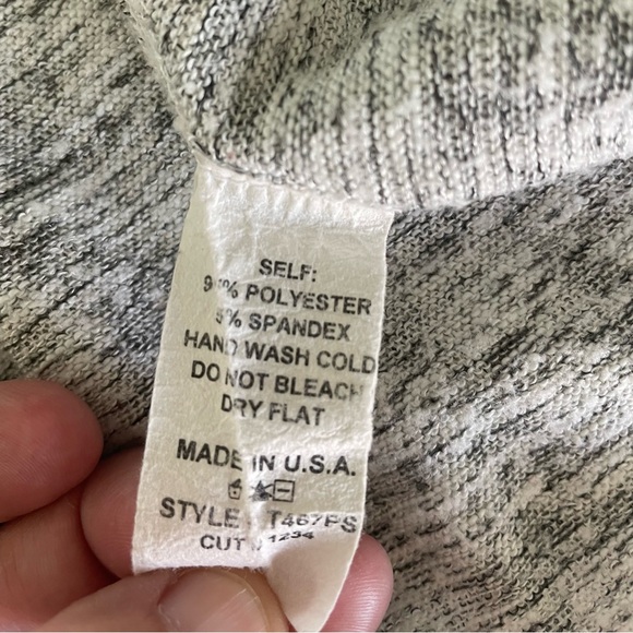 Inoah Wearable Art Tunic Top 3/4 Sleeve Asymmetric Hem Crew Neck Size Medium - Picture 9 of 10